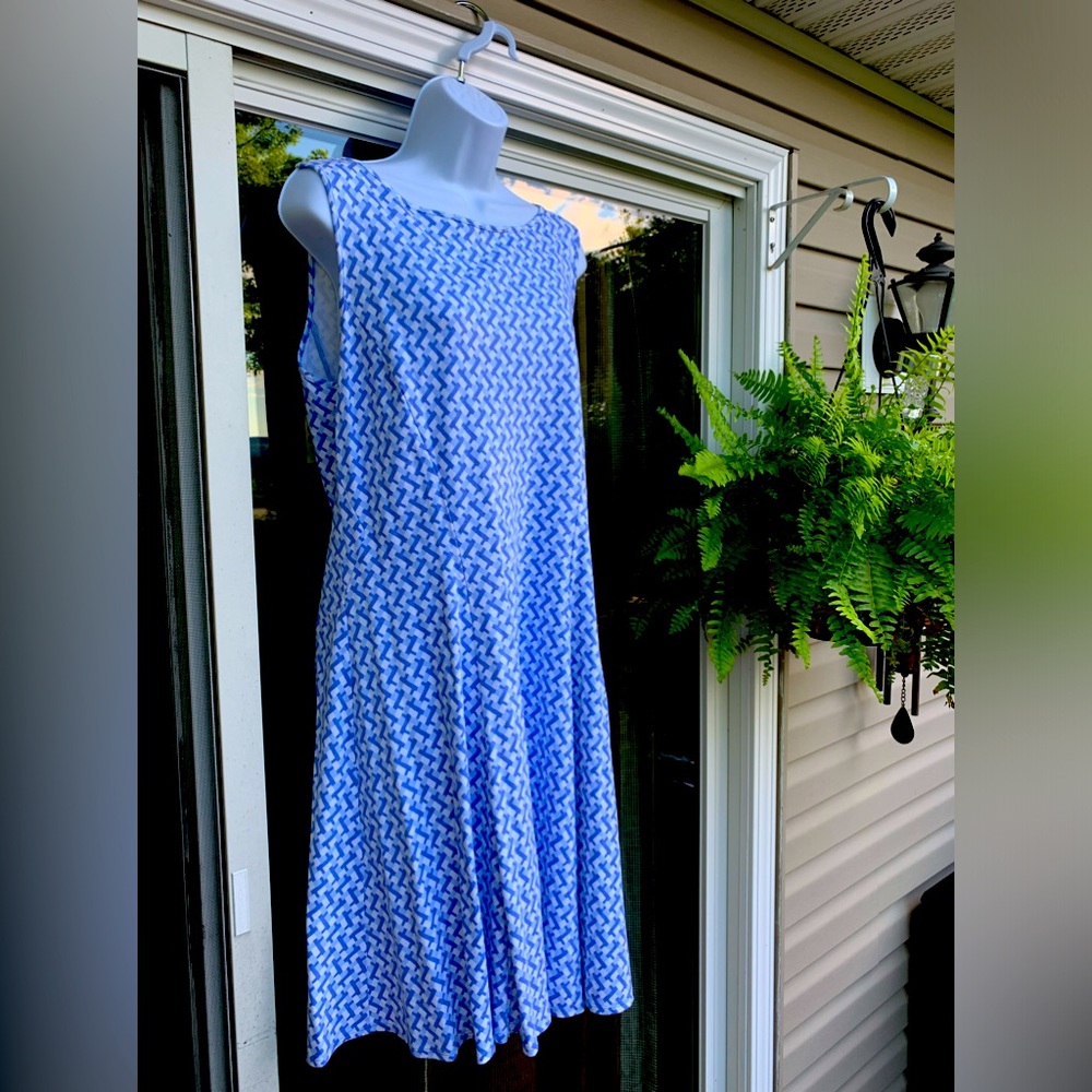 New York & Company Periwinkle Sleeveless Swing Dress Size XL